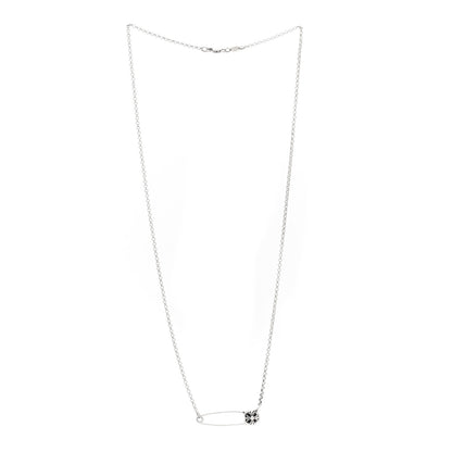 Chrome Hearts Sterling Silver Safety Pin Pendant Necklace 2 of 4