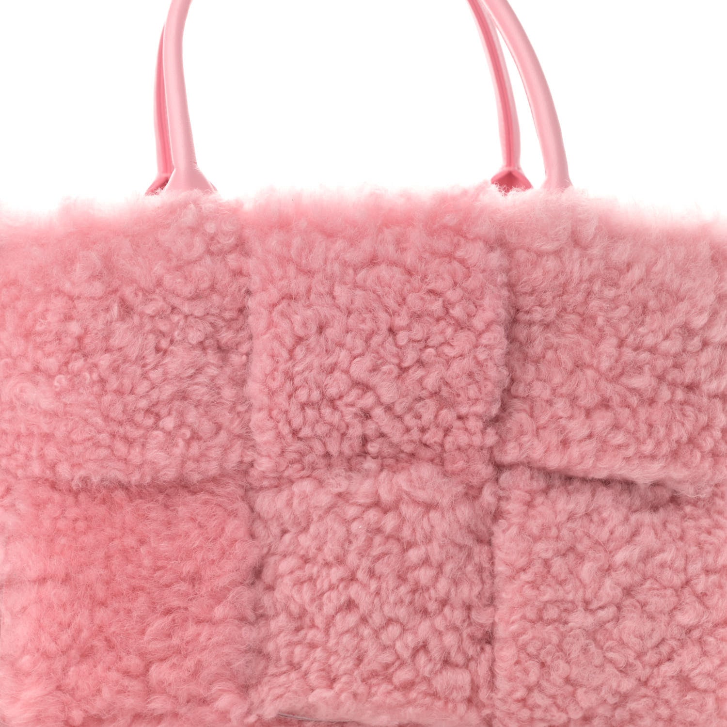 Bottega Veneta Shearling Small Intrecciato Arco Tote Popsicle 8 of 11