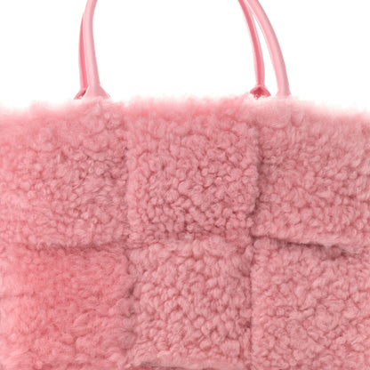 Bottega Veneta Shearling Small Intrecciato Arco Tote Popsicle 8 of 11
