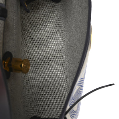 Hermes H Plume Canvas Vache Hunter Circuit 24 Herbag Zip Retourne 31 Bleu Royal Bleu Indigo Ecru 6 of 12