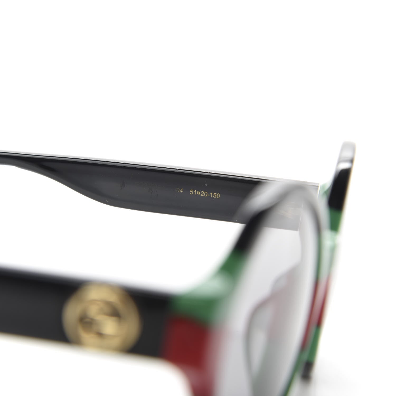 Gucci Round Web Sunglasses GG0280SA Black Green 6 of 8