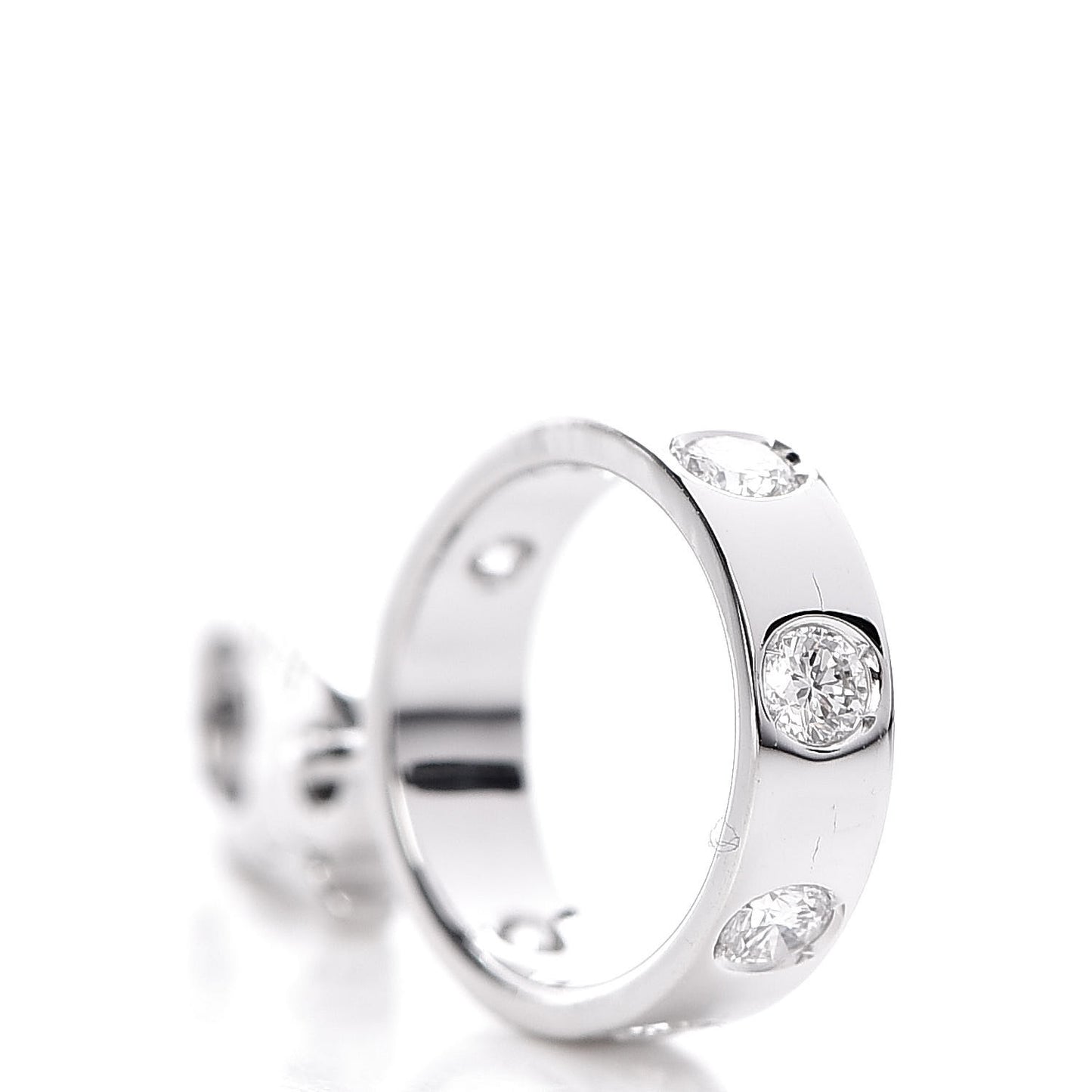 18K White Gold Diamond LOVE Ring Charm