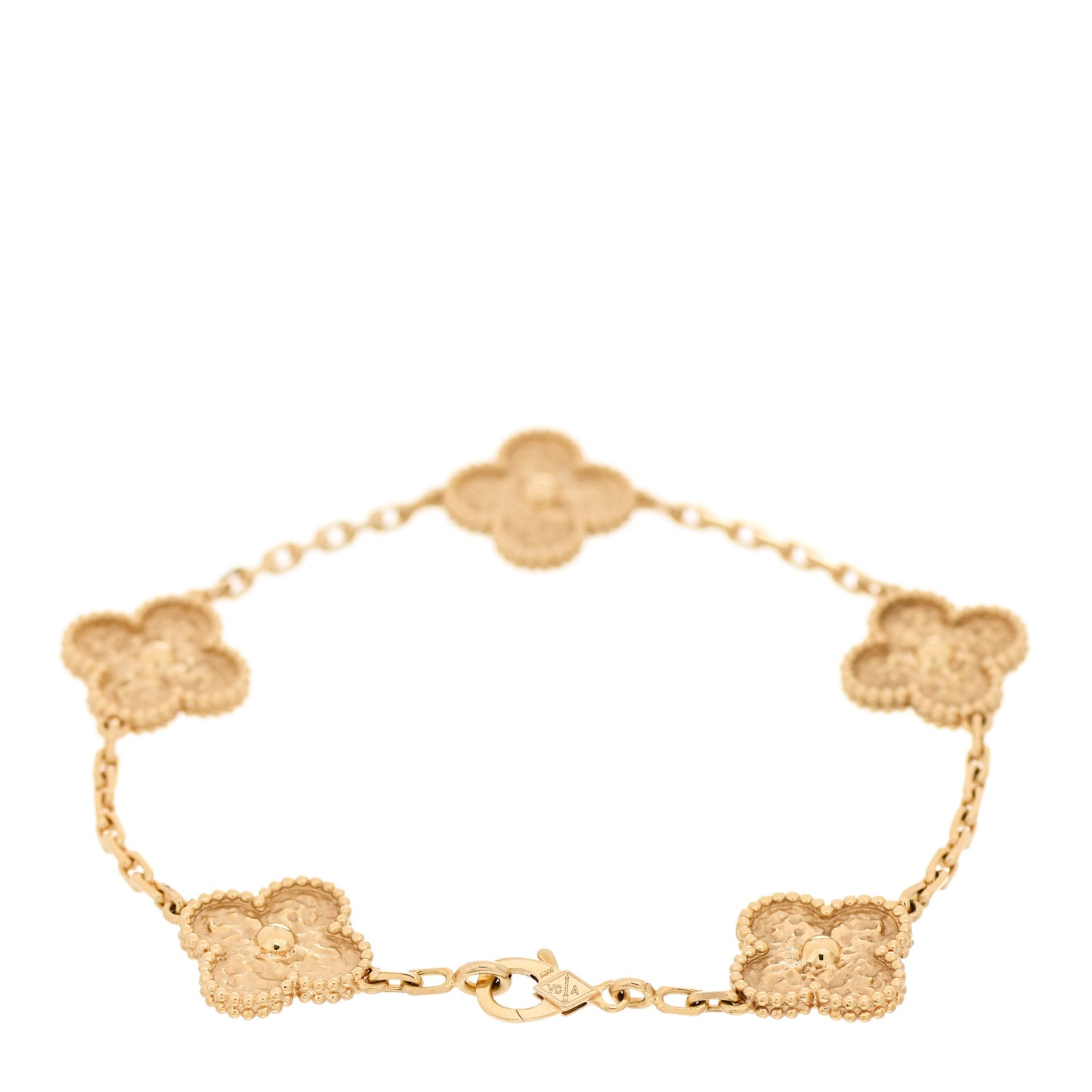 18K Yellow Gold 5 Motifs Vintage Alhambra Bracelet