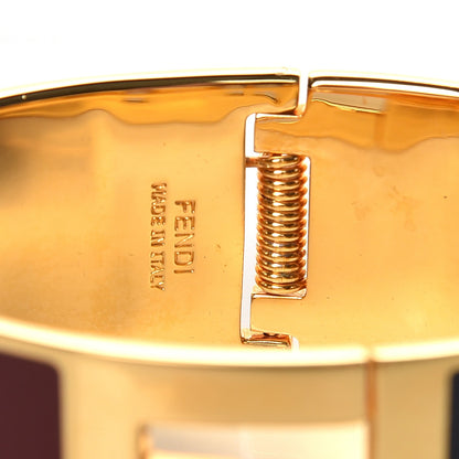 Fendi Enamel Fendista Large Bracelet Gold Navy Rosso 3 of 5