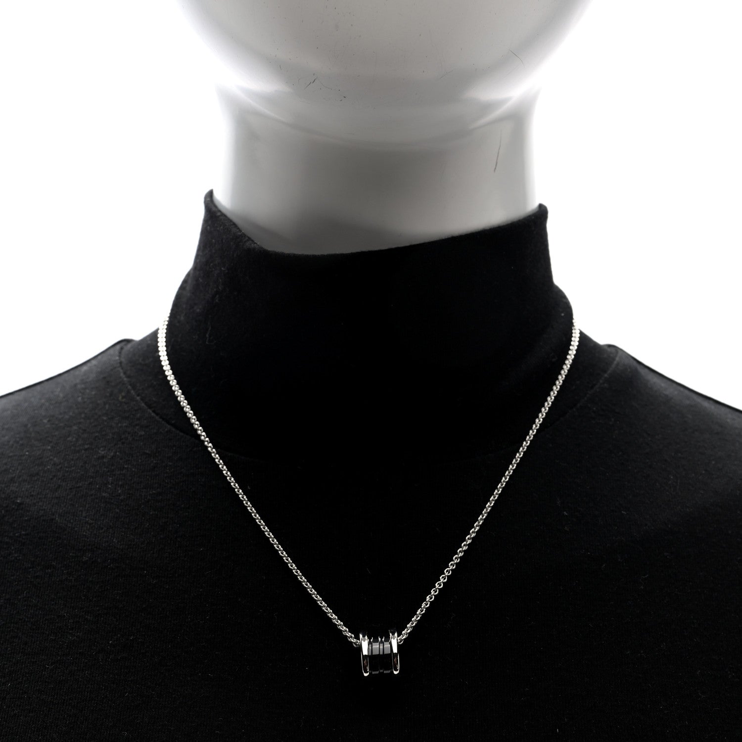 Bulgari Sterling Silver Ceramic Save The Children Pendant Necklace 2 of 6