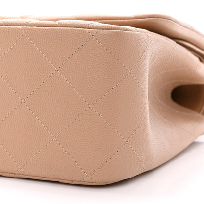 Chanel Caviar Quilted Jumbo Double Flap Beige 10 of 10