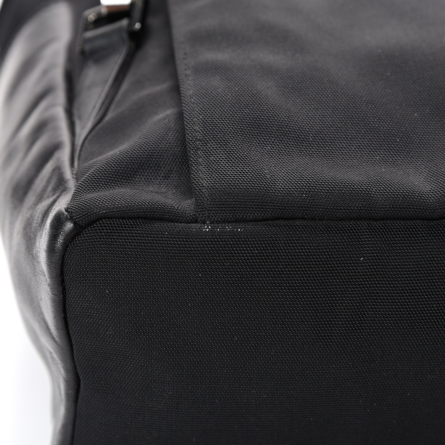 Calfskin Canvas Backpack Black
