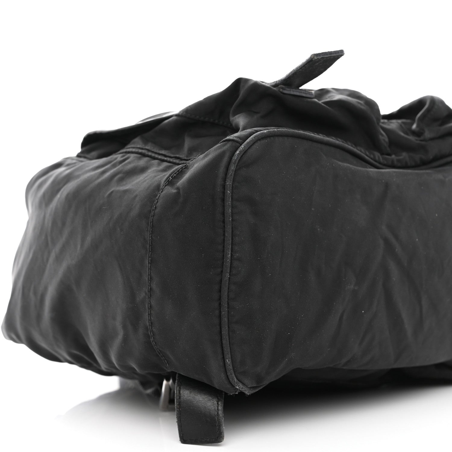 Prada Tessuto Nylon Calfskin Medium Backpack Black 9 of 14
