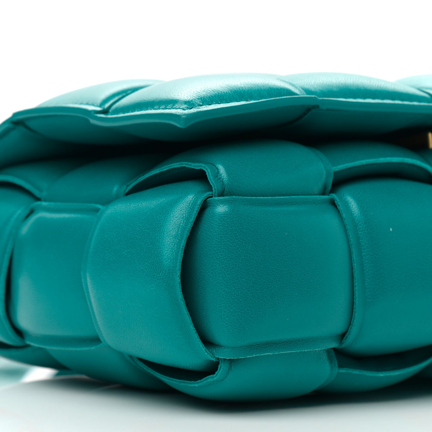 Nappa Maxi Intreccio Padded Cassette Crossbody Bag Mallard