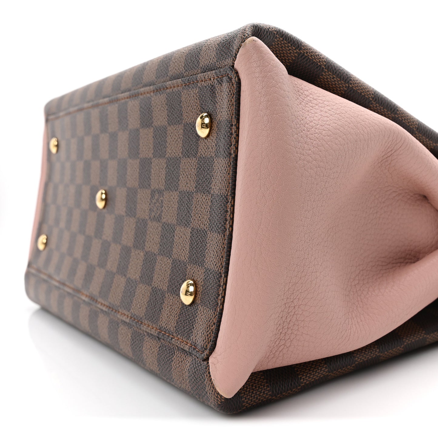 Cuir Taurillon Damier Ebene Normandy Magnolia