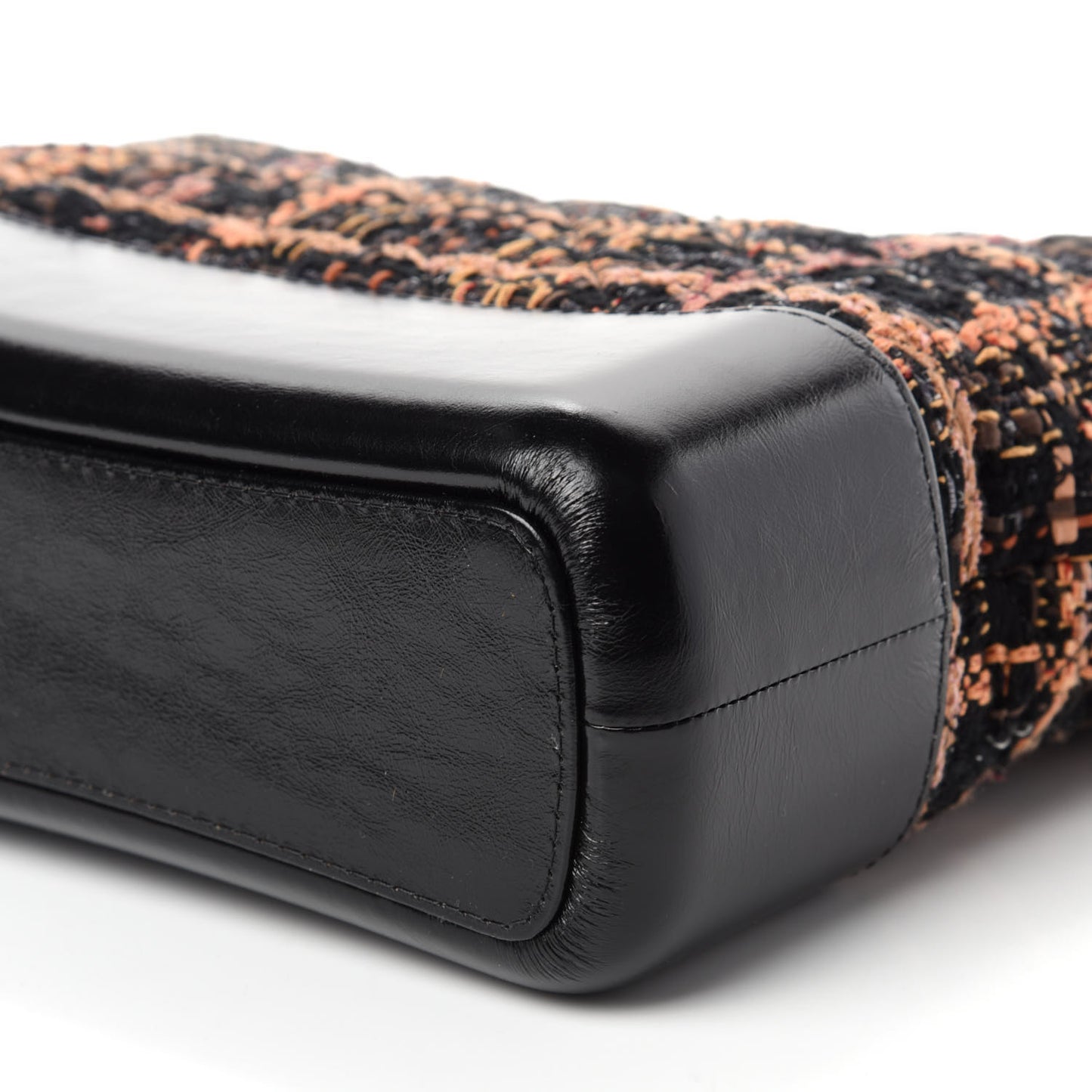 Tweed Calfskin Medium Gabrielle Hobo Black Brown
