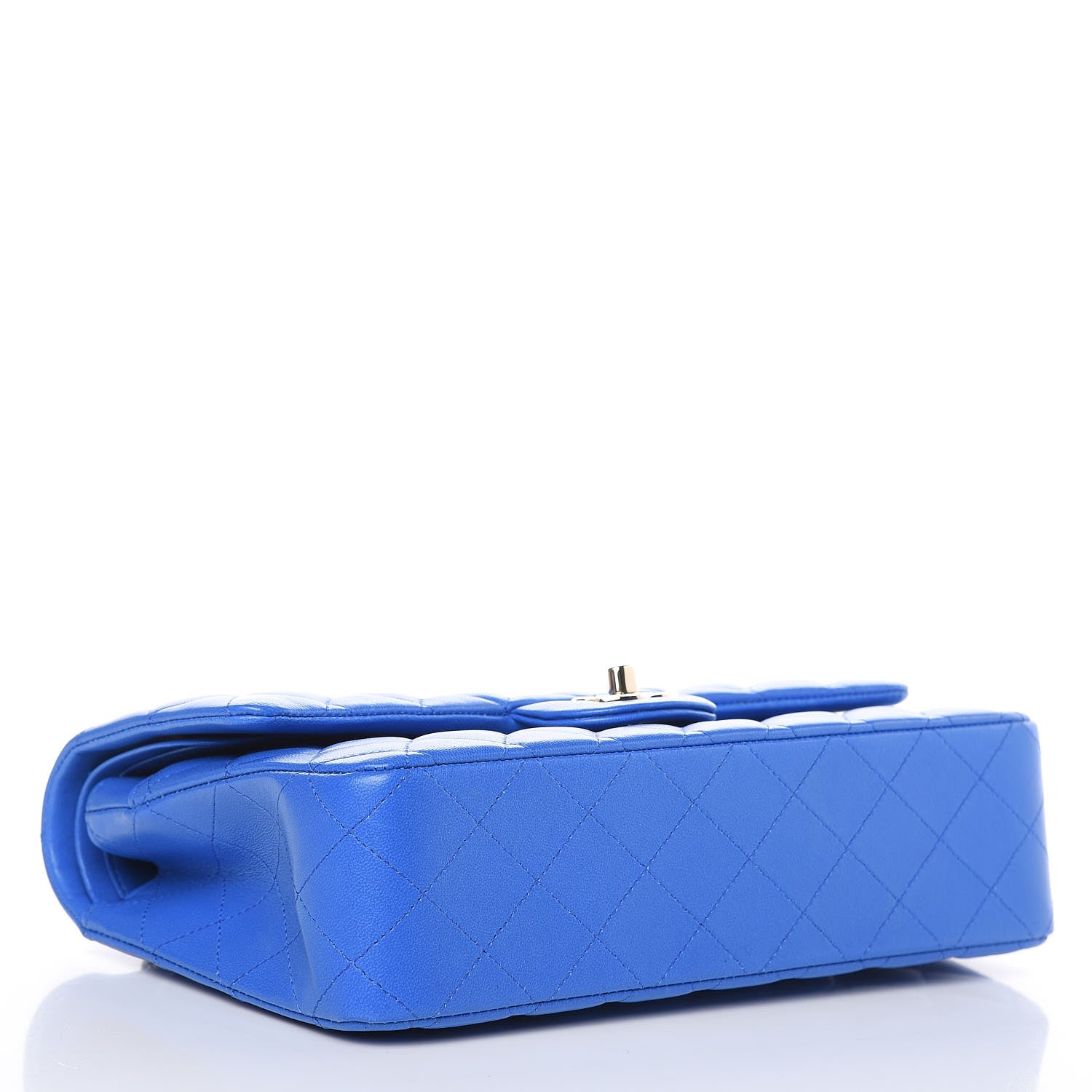 Chanel Lambskin Quilted Medium Double Flap Blue 4 of 13