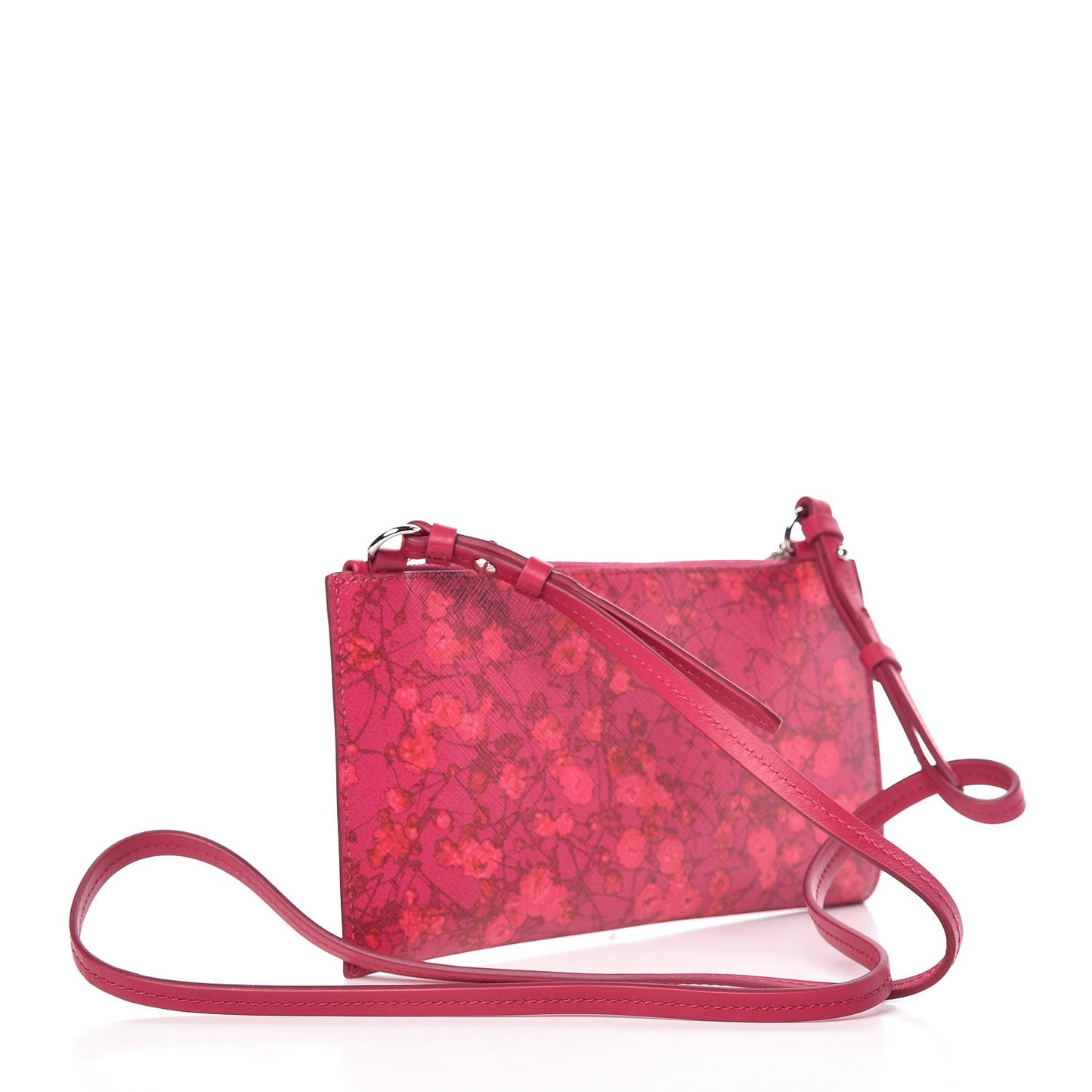 Saffiano Printed Iconic Pouch Crossbody Bag Multicolor