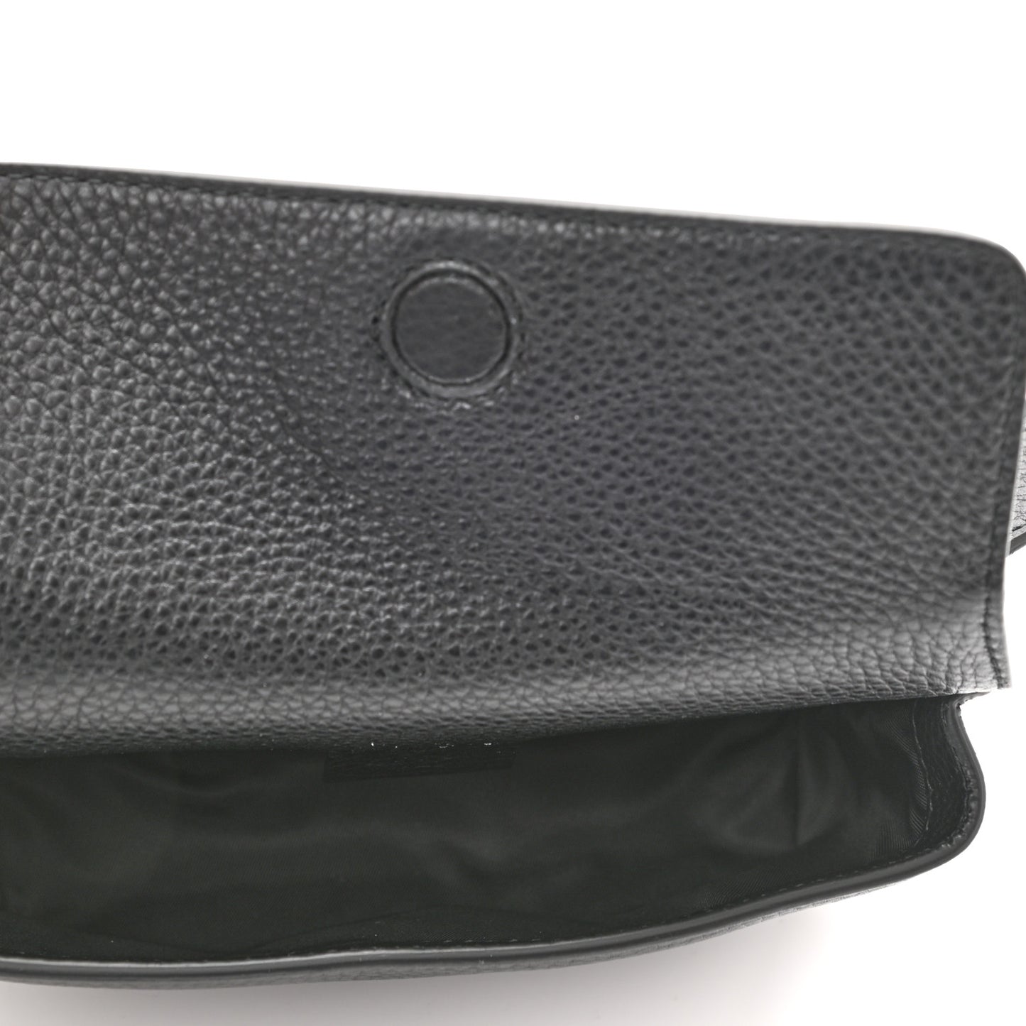 Pebbled Calfskin Soho Flap Belt Bag Black