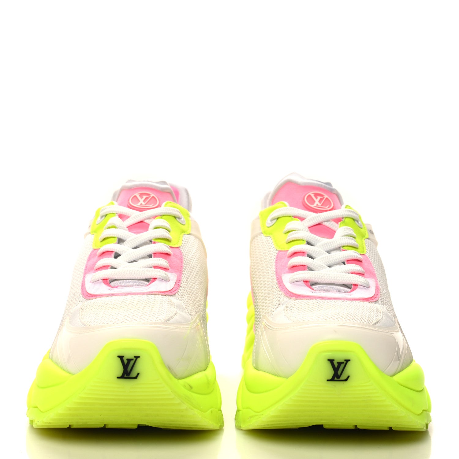 Louis Vuitton Monogram Calfskin Run 55 Sneakers 41 Yellow 3 of 10