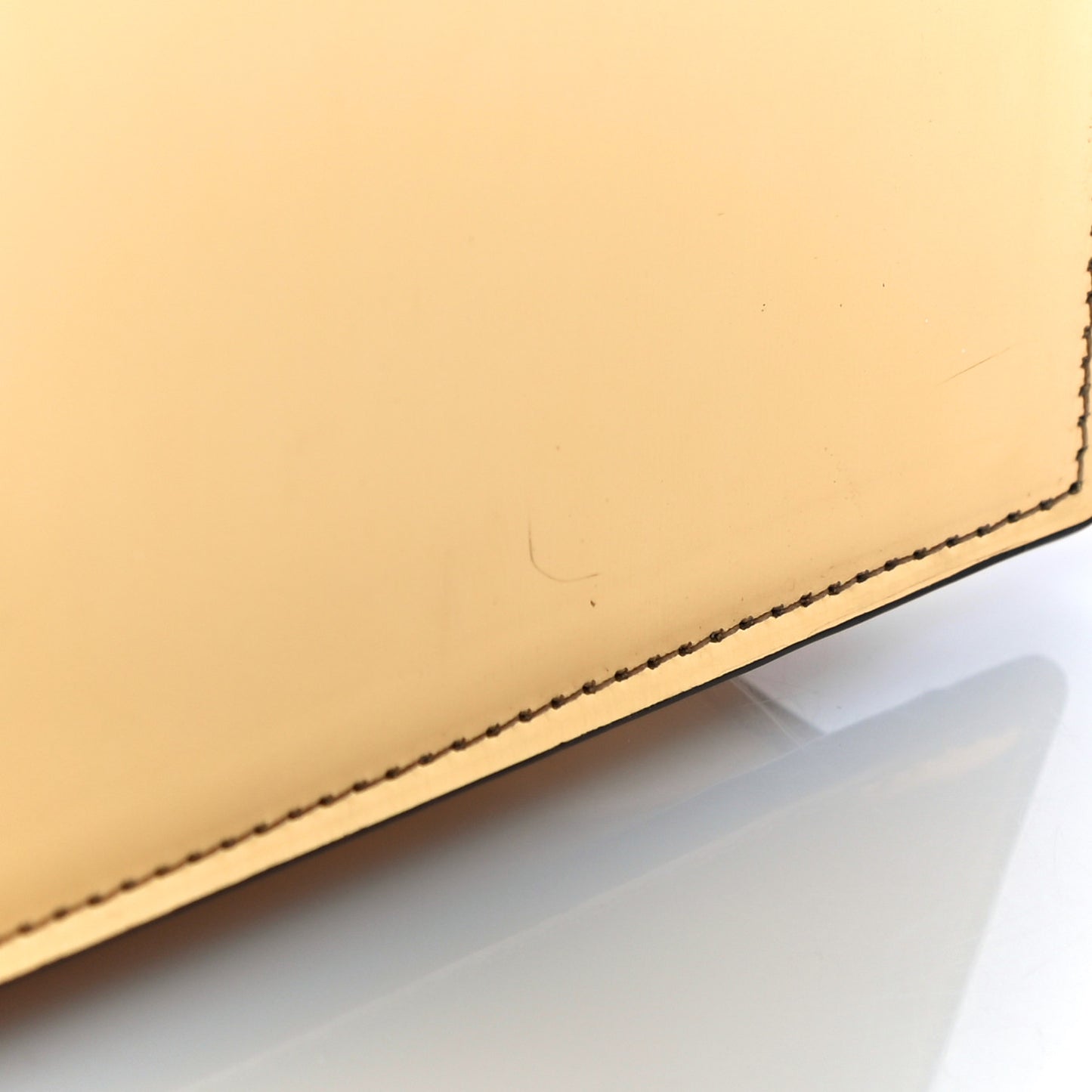 Patent Lilia Clutch Bag Gold