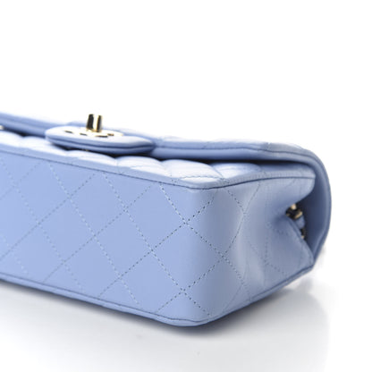 Chanel Lambskin Quilted Mini Rectangular Flap Light Blue 7 of 11