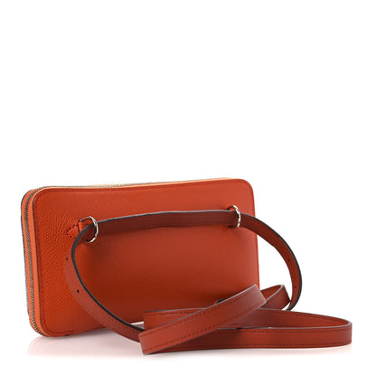 Hermes Epsom Swift Nouveau To Go Wallet Orange Mauve Sylvestre 3 of 10