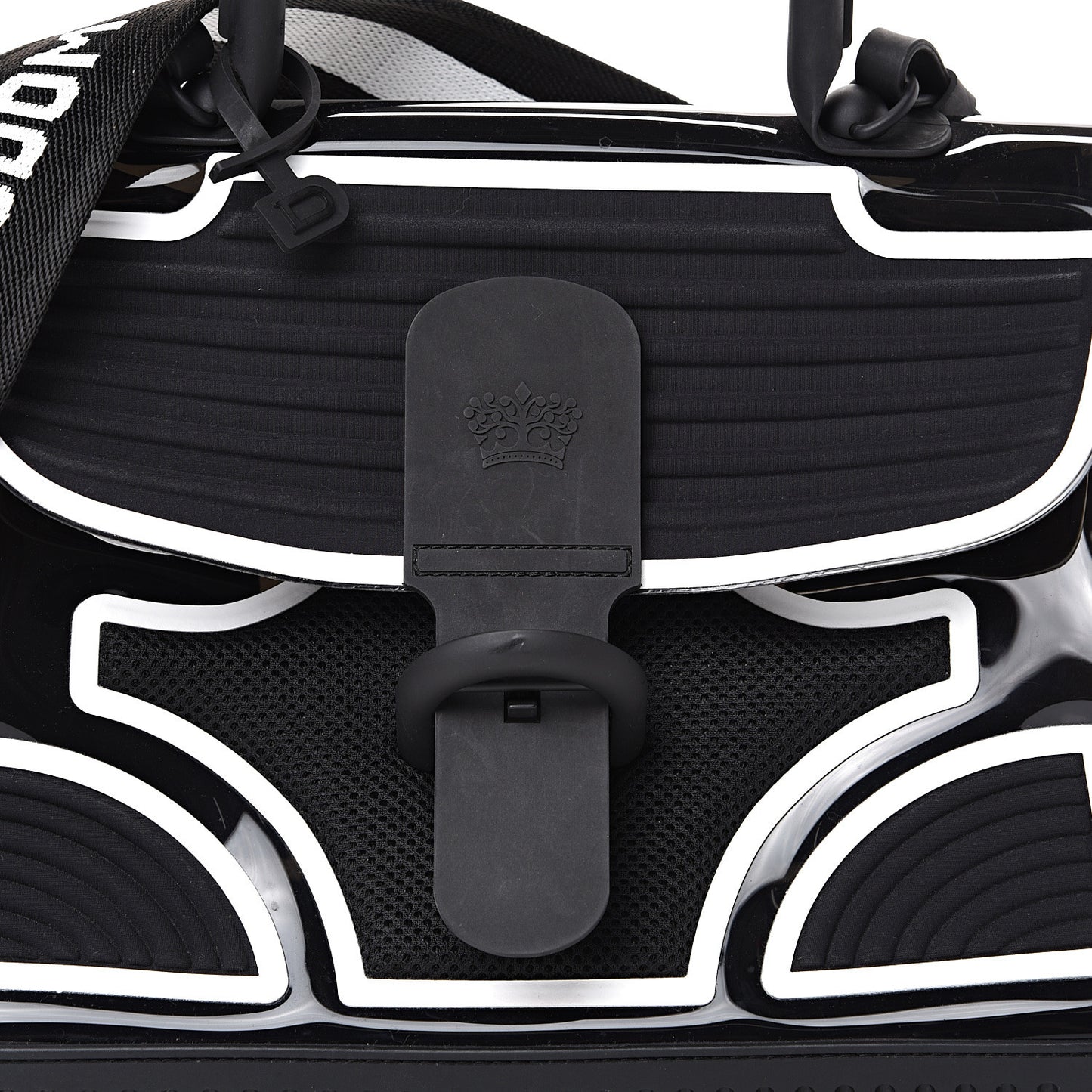PVC Lycra Champion Brillant Satchel Black