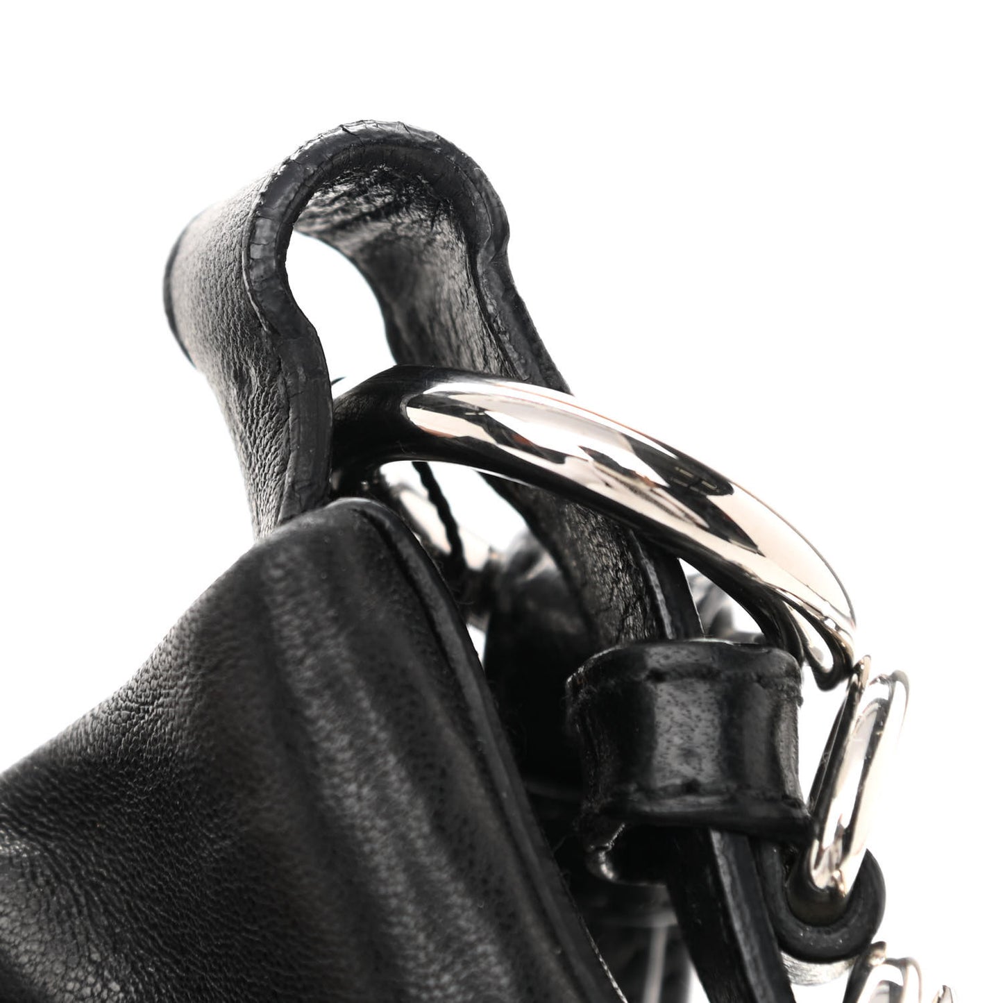 Vitello Daino Soft Shoulder Bag Black