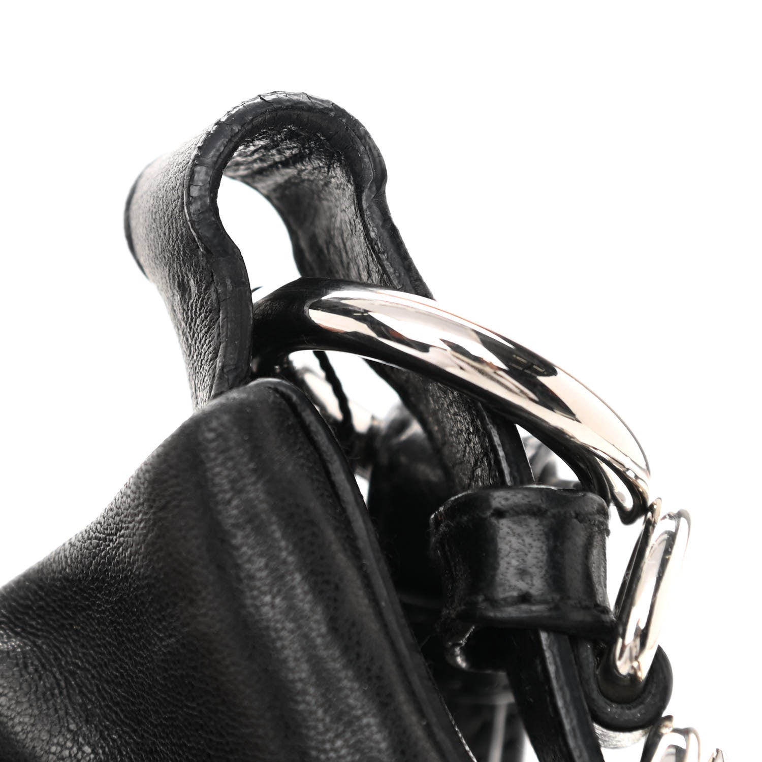 Prada Vitello Daino Soft Shoulder Bag Black 8 of 11