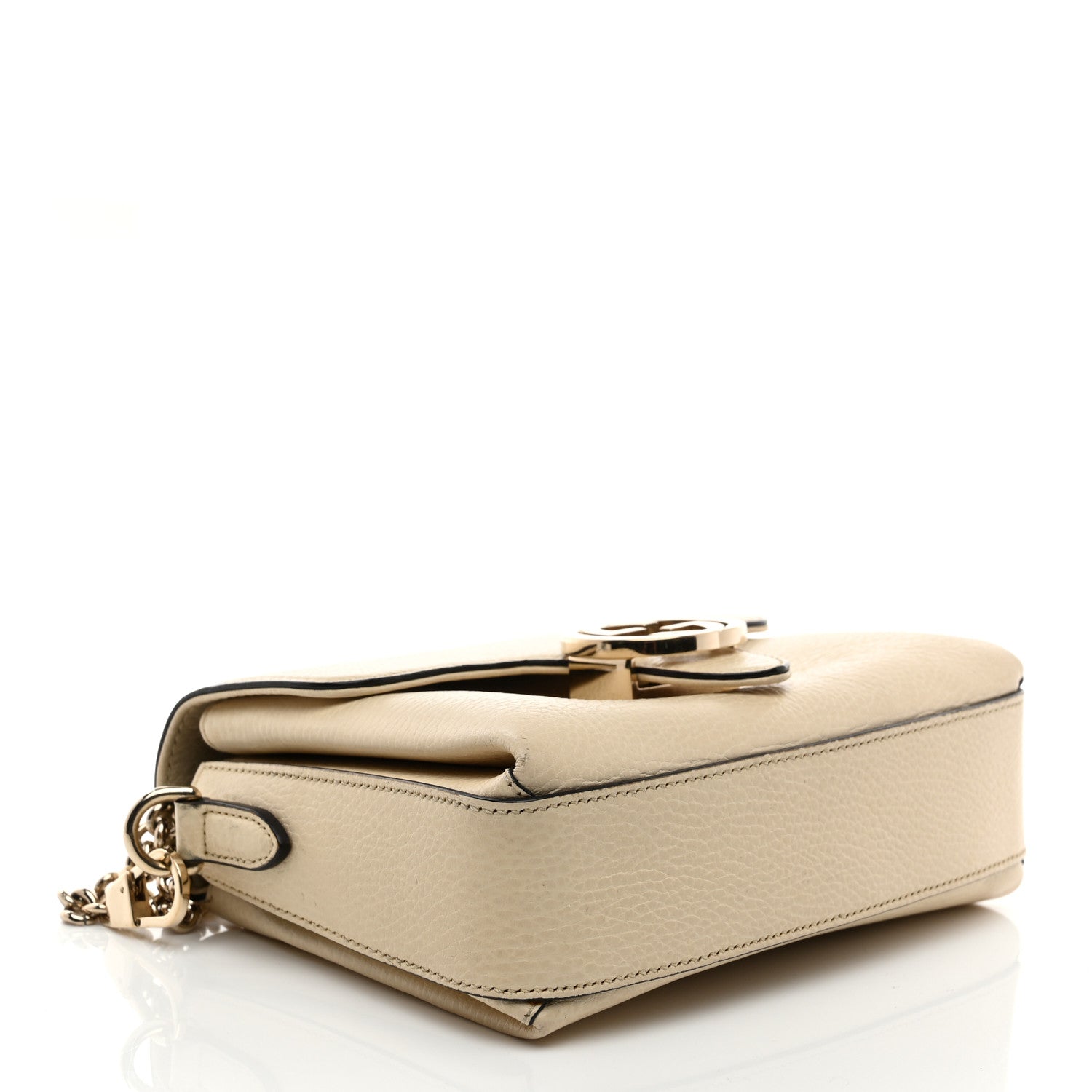 Gucci Dollar Calfskin Interlocking G Crossbody Bag Mystic White 4 of 14