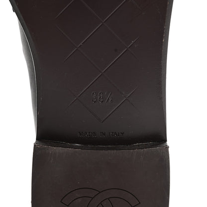 Chanel Lambskin Quilted CC Turnlock Loafers 38.5 Dark Brown 7 of 10