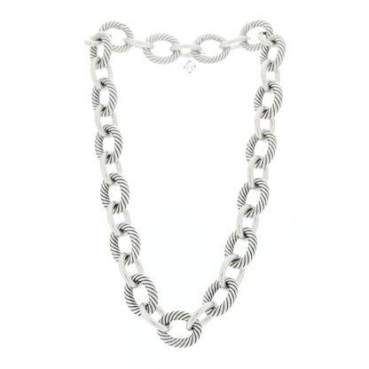 David Yurman Sterling Silver 18mm Oval Link Necklace 3 of 4