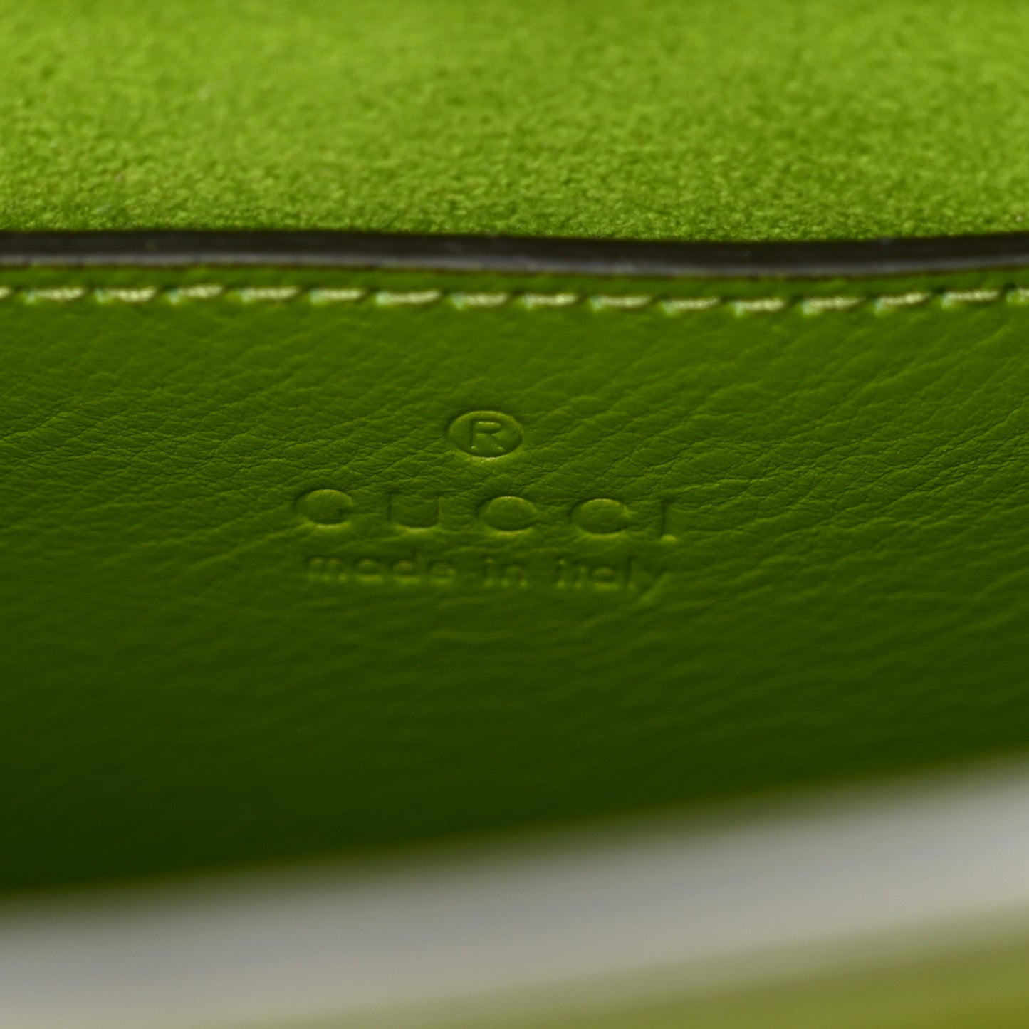 Moire Canvas Calfskin Crystal GG Monogram Mini Diana Tote Bag Green