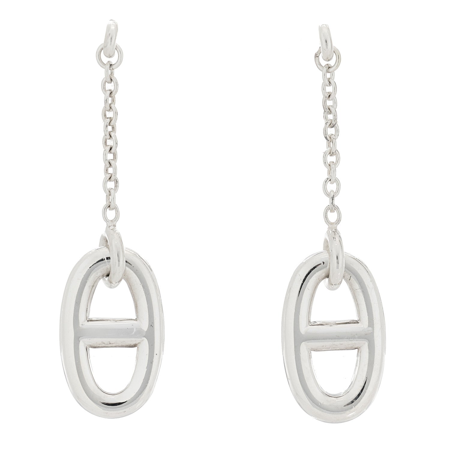 Hermes Sterling Silver Farandole Drop Earrings 1 of 4