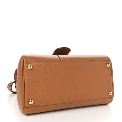 Delvaux Grained Calfskin Mini Brillant Satchel Natural 4 of 11