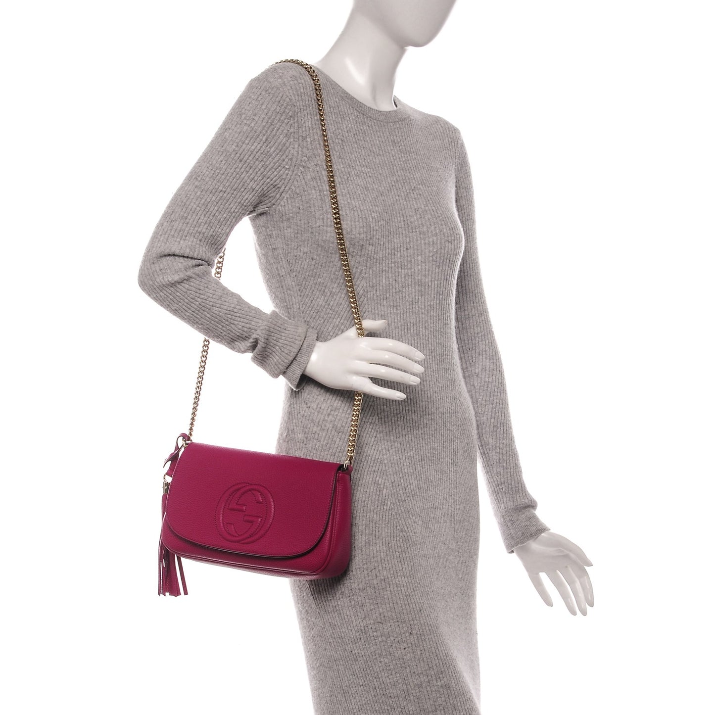 Cellarius Calfskin Medium Soho Flap Crossbody Bright Bouganville