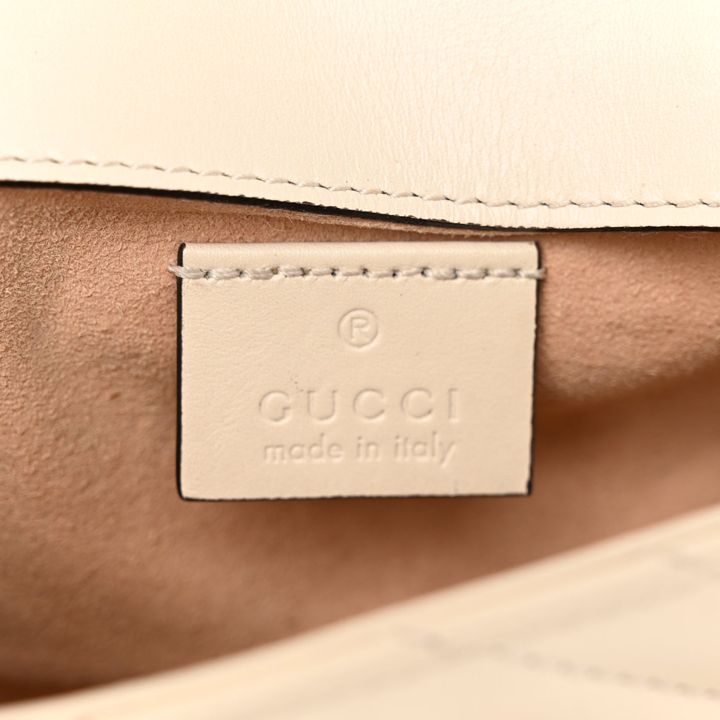 Calfskin Matelasse Super Mini GG Marmont Shoulder Bag White