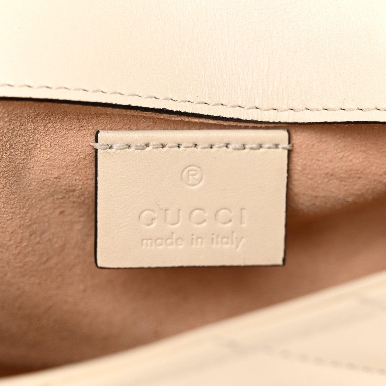 Gucci Calfskin Matelasse Super Mini GG Marmont Shoulder Bag White 6 of 23