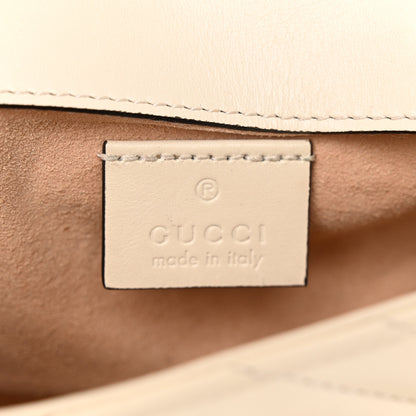 Gucci Calfskin Matelasse Super Mini GG Marmont Shoulder Bag White 6 of 23