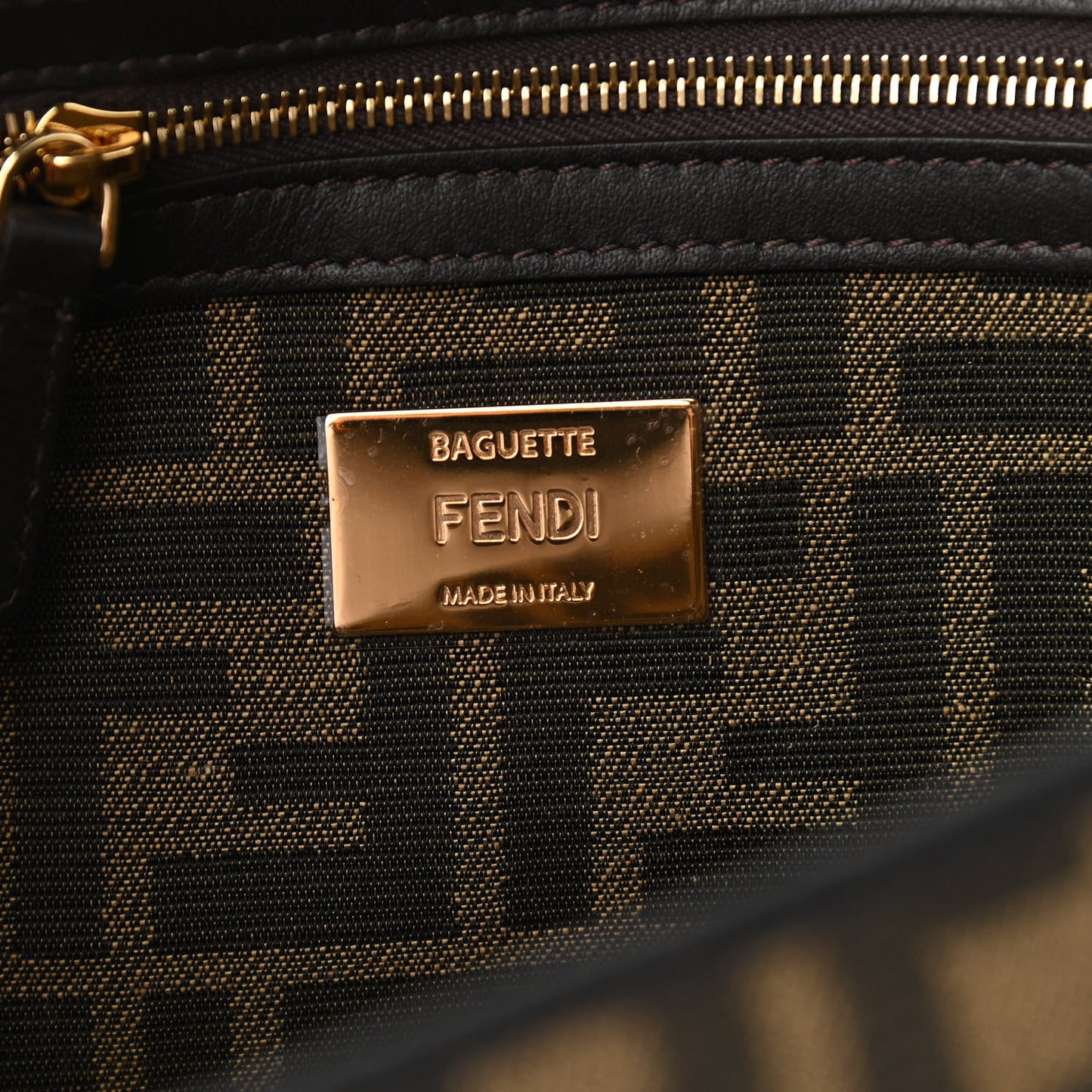 Fabric Jacquard FF 1974 Medium Baguette Tobacco Moro Black