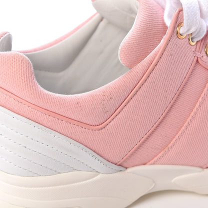 Chanel Canvas Womens CC Sneakers 38 Salmon 19 of 22