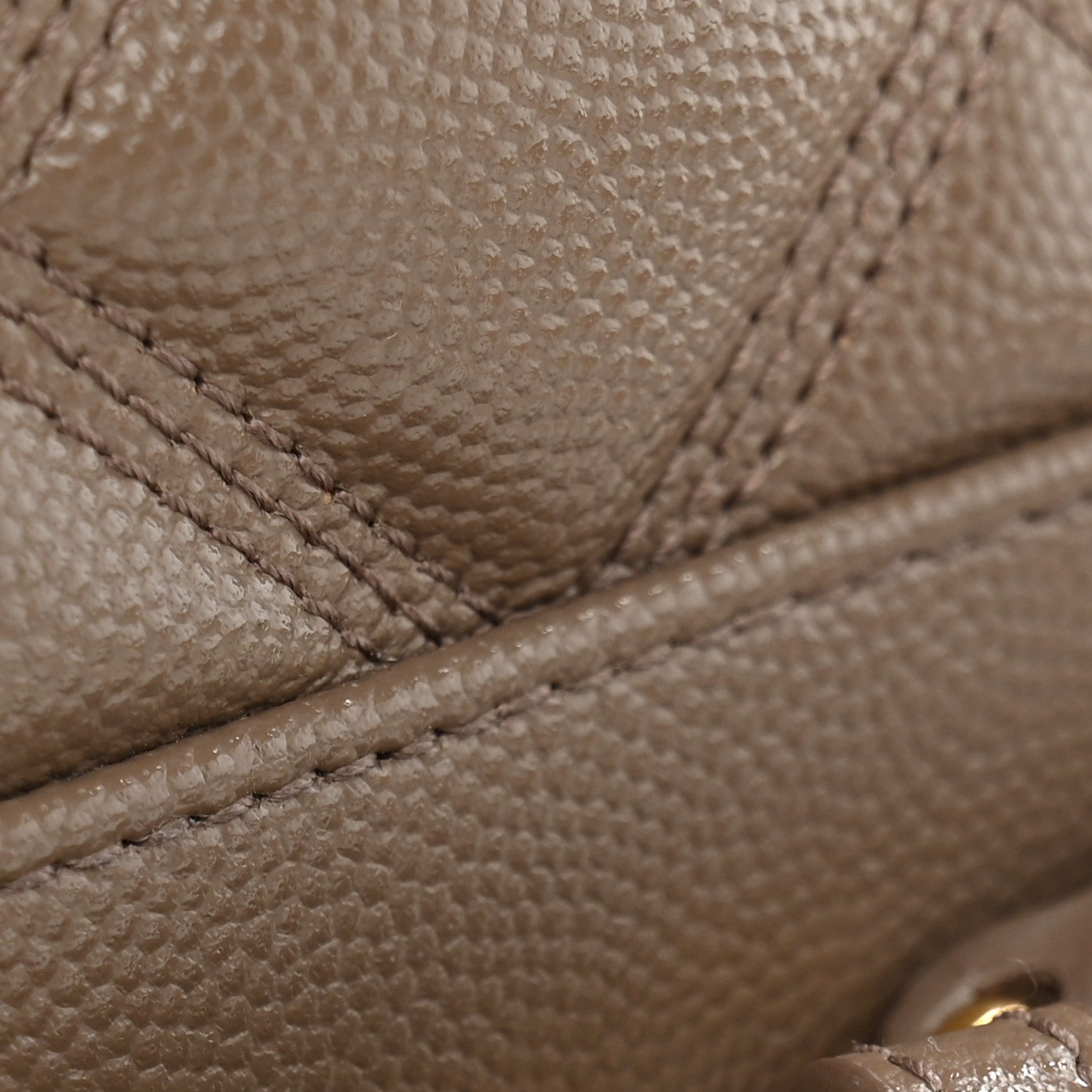 Saint Laurent Grain de Poudre Quilted 80's Vanity Bag Dark Beige 13 of 13