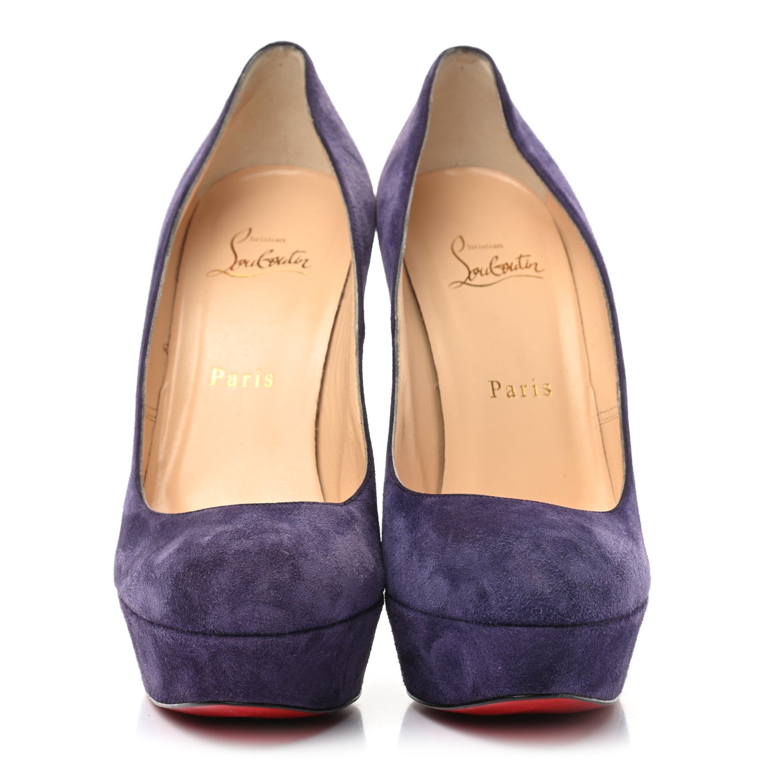 Christian Louboutin Veau Velours Bianca 140 Pumps 38 Iris 3 of 18