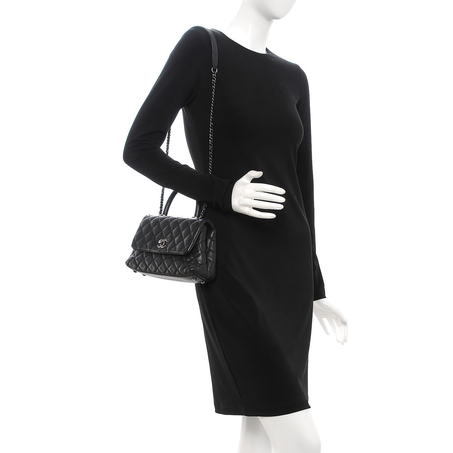 Chanel Caviar Quilted Mini Coco Handle Flap Black 2 of 8