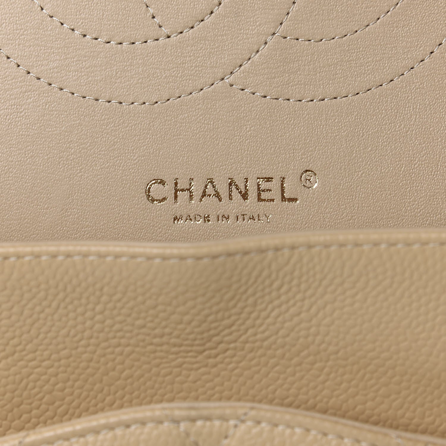 Chanel Caviar Quilted Jumbo Double Flap Beige Clair 6 of 10