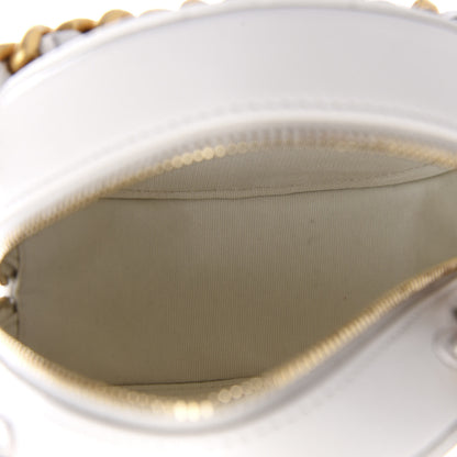 Chanel Goatskin Quilted 19 Round Clutch With Chain White 4 of 8