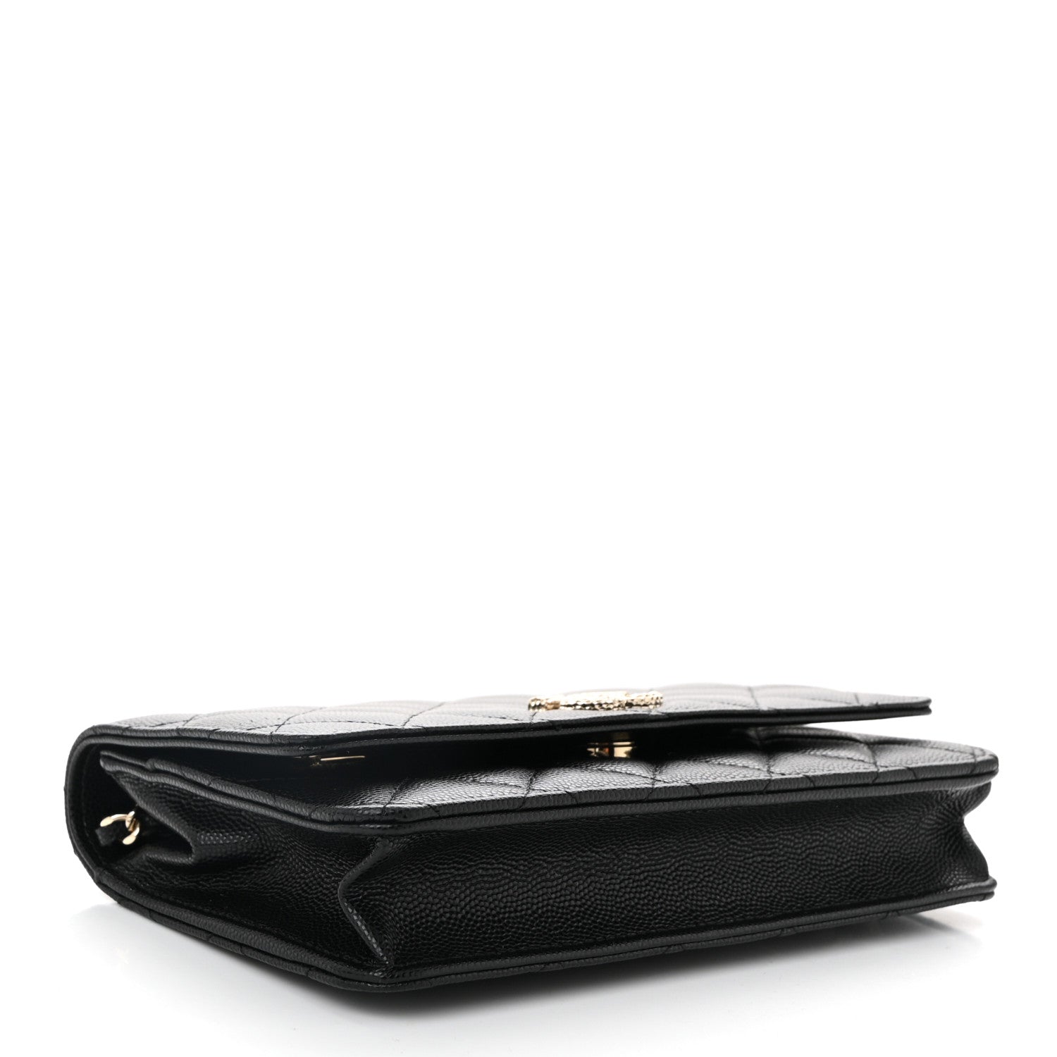 Chanel Caviar Quilted Studded CC Wallet on Chain WOC Black 4 of 11