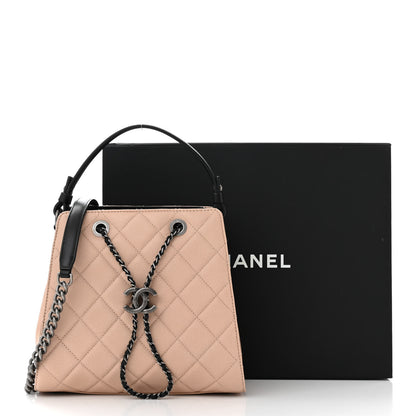 Chanel Caviar Quilted Small CC Bucket Bag Beige 11 of 11