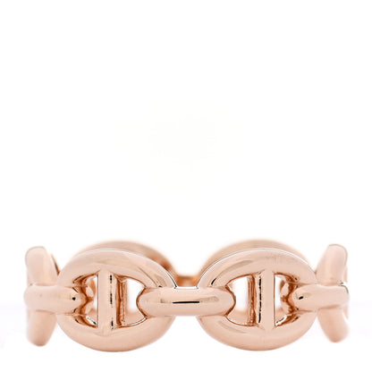 Hermes 18K Rose Gold PM Chaine D'Ancre Enchainee Ring 49 5 3 of 9