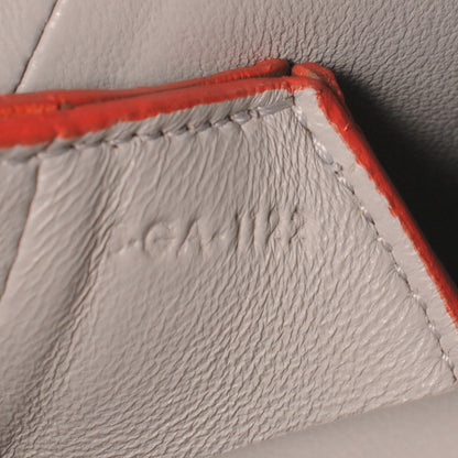 Celine Calfskin Suede All Soft Shoulder Bag Bright Orange Cement Olive 6 of 7