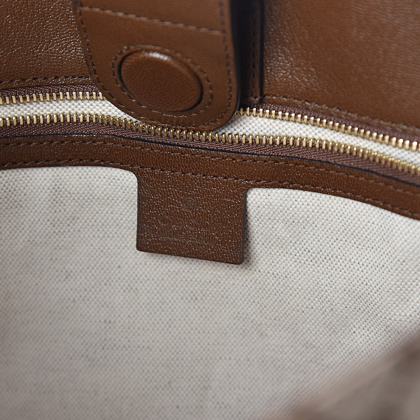 Monogram Horsebit 1955 Tote Bag Beige Brown Sugar