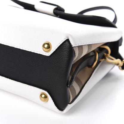 Burberry Derby Calfskin House Check Small Camberley Chalk White Black 7 of 10