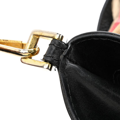 Burberry House Check Bridle Calfskin Medium Gosford Hobo Black 18 of 20