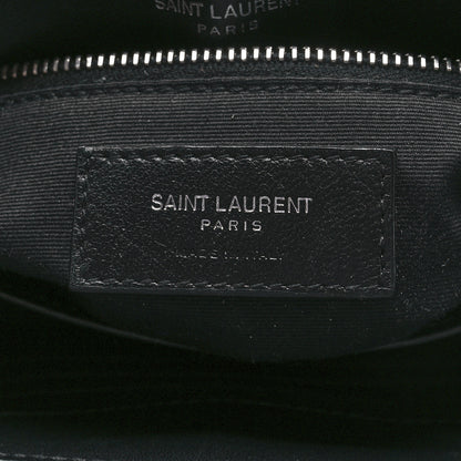 Saint Laurent Calfskin Y Quilted Monogram Toy Loulou Crossbody Bag Black 7 of 12